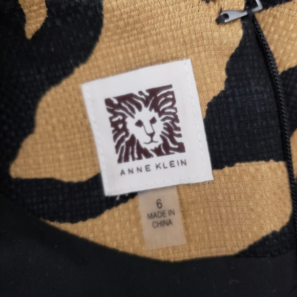 Anne Klein Animal Print Linen Shift Dress size 6 - Picture 6 of 7